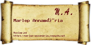 Marlep Annamária névjegykártya